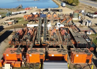 Élimination de tonnes sèches des bassins d’une usine d’épuration des eaux au Texas